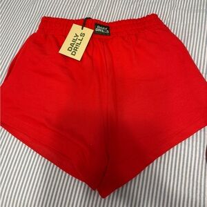 Daily drills NEW WITH TAGS red sweat shorts